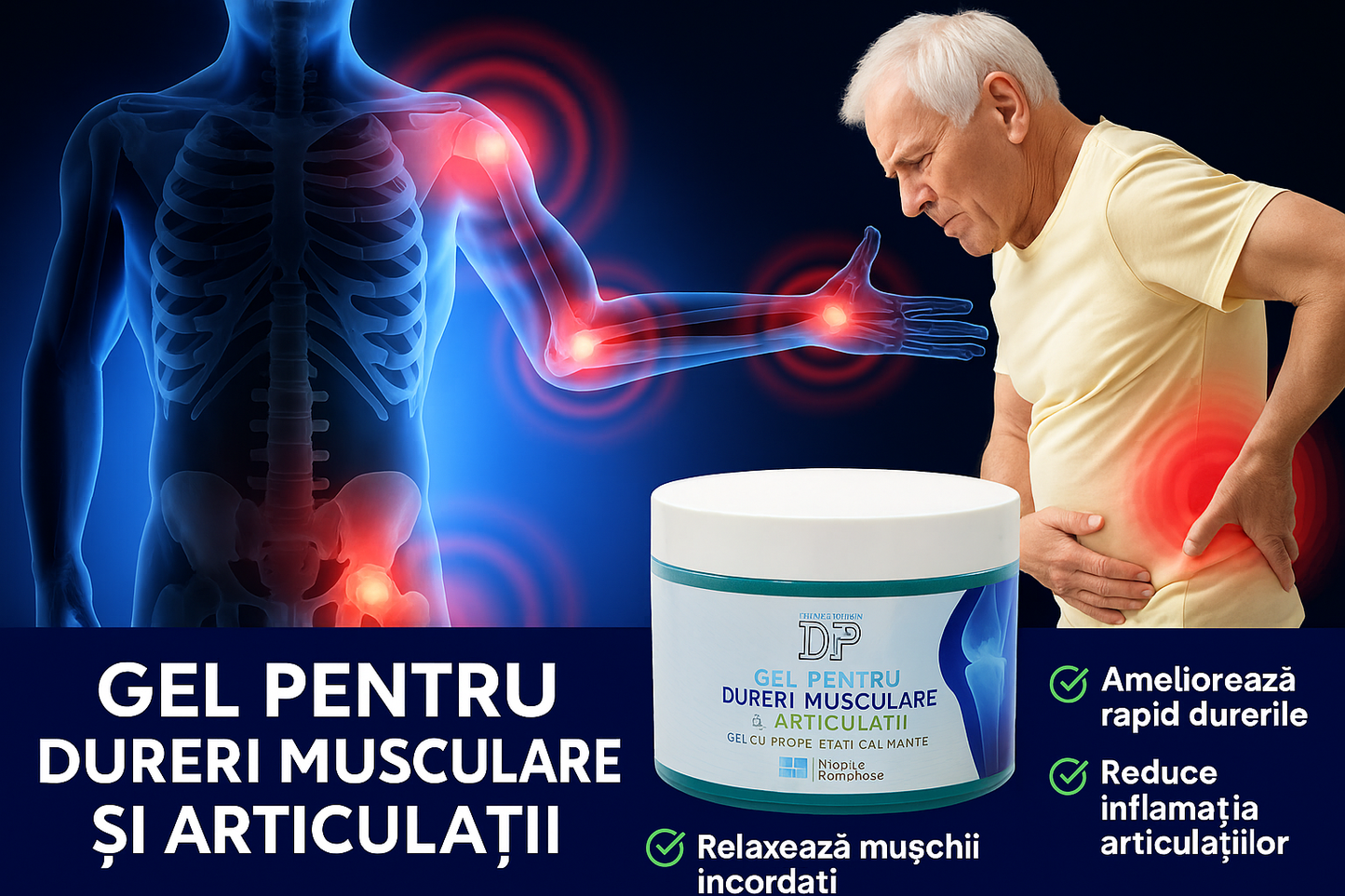 Gel dureri musculare și articulații 250 ml Dotz Pharma